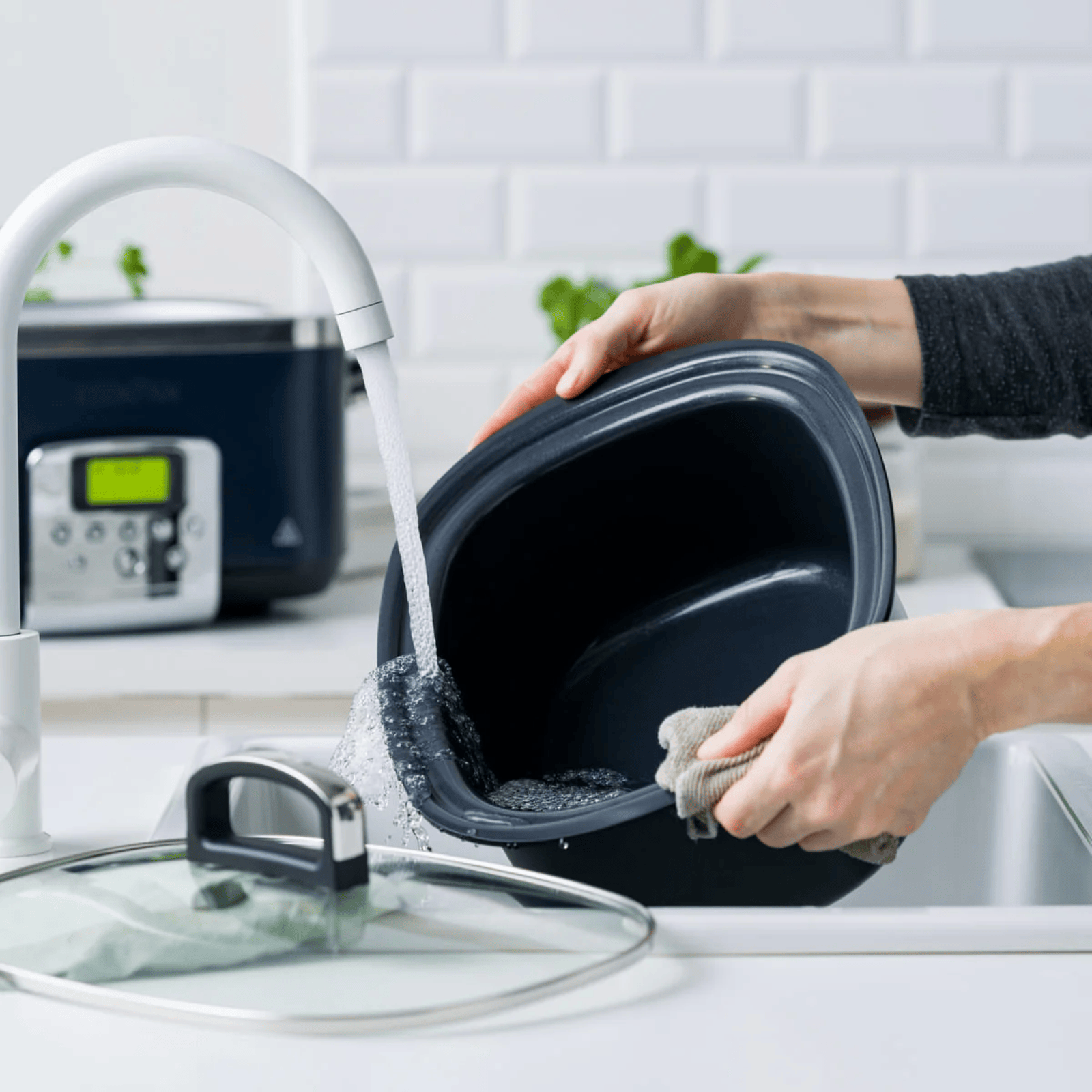 GreenPan Slow Cooker 6L Oxford Blue