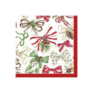 IHR Cocktail Christmas Bow Napkins Pack of 20