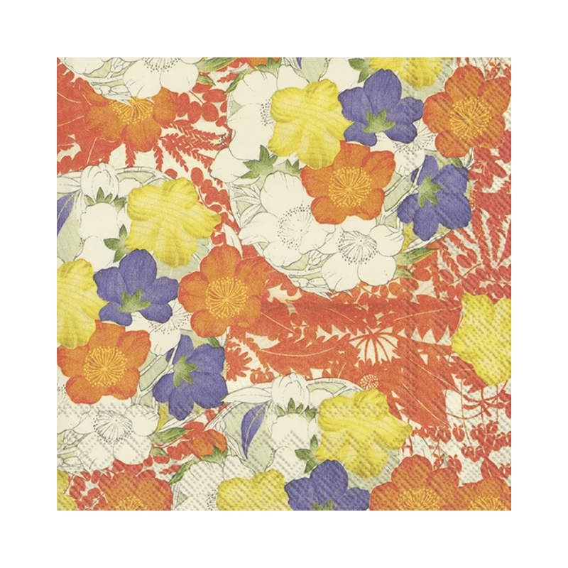 IHR Cocktail Kimono Flowers V&A Napkins Pack of 20