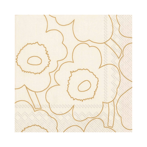 IHR Cocktail Marimekko Piirto Unikko Gold Napkins Pack of 20