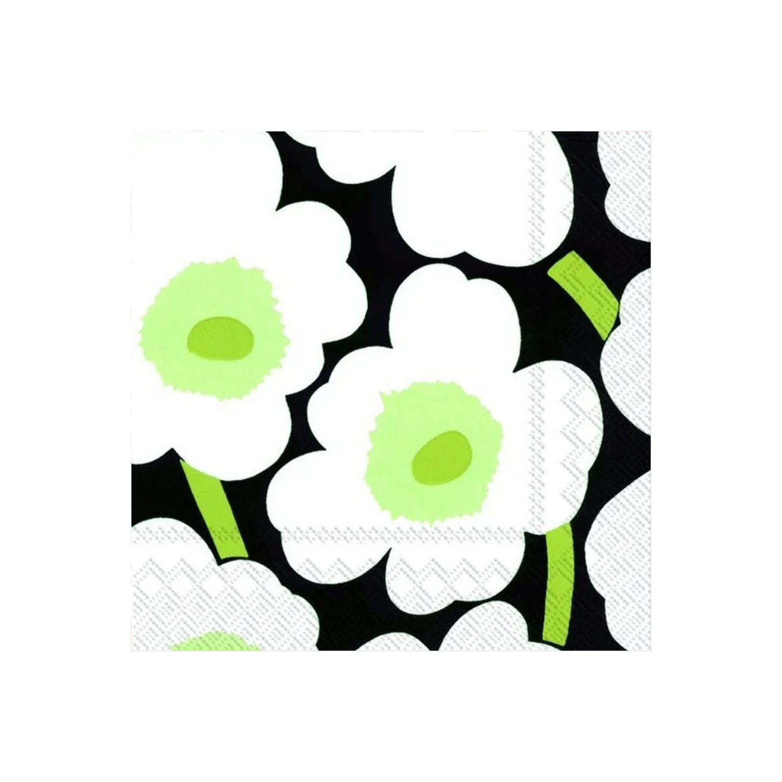 IHR Cocktail Marimekko Unikko Black Napkins Pack of 20