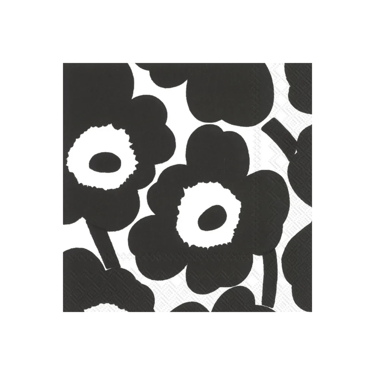 IHR Cocktail Marimekko Unikko Black White Napkins Pack of 20