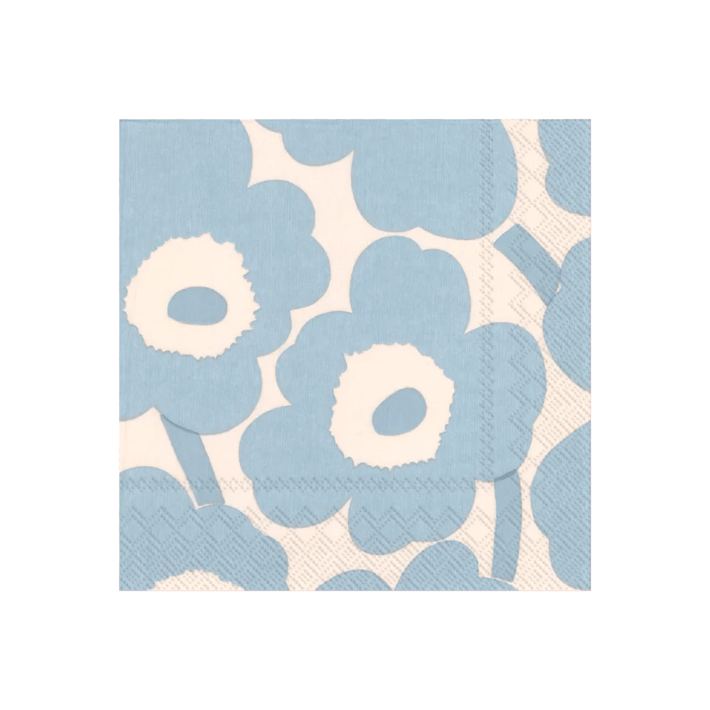 IHR Cocktail Marimekko Unikko Cream Light Blue Napkins Pack of 20