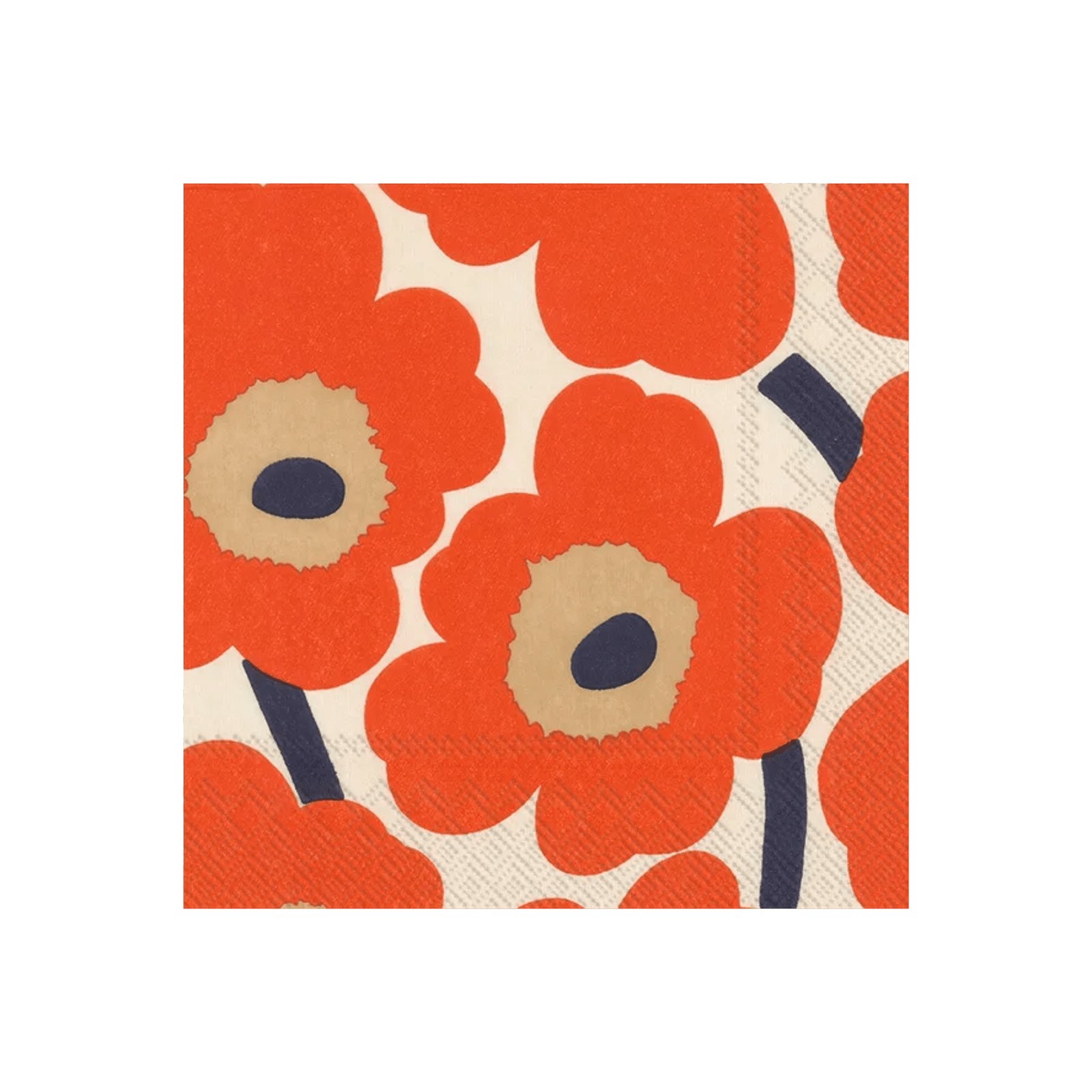 IHR Cocktail Marimekko Unikko Cream Red Napkins Pack of 20