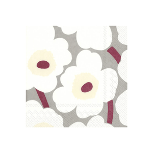 IHR Cocktail Marimekko Unikko Grey Cream Napkins Pack of 20