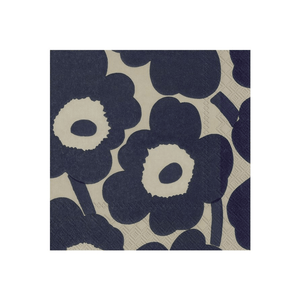 IHR Cocktail Marimekko Unikko Linen Blue Napkins Pack of 20
