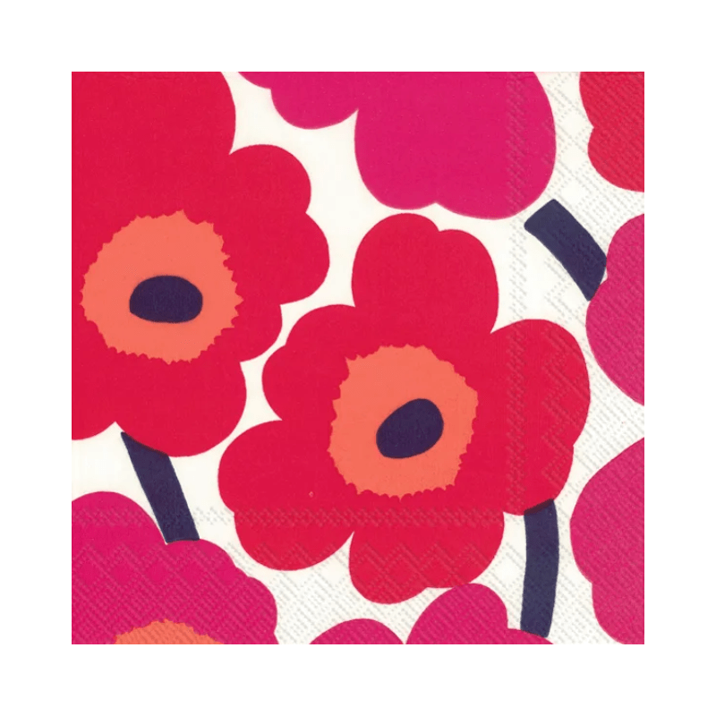 IHR Cocktail Marimekko Unikko Red Napkins Pack of 20