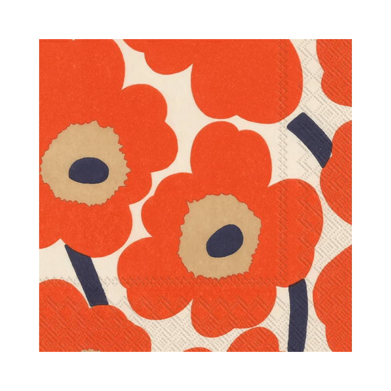 IHR Cocktail Marimekko Unikko Rose Napkins Pack of 20