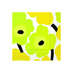 IHR Cocktail Marimekko Unikko Yellow Napkins Pack of 20