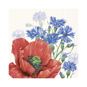 IHR Cocktail Poppy and Cornflowers Napkins Pack of 20