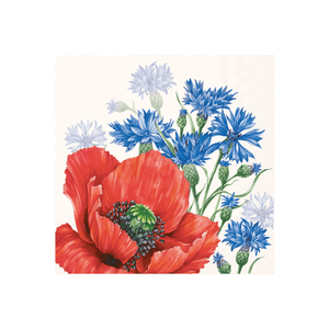 IHR Cocktail Poppy and Cornflowers Napkins Pack of 20