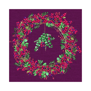 IHR Luncheon Berry Wreath Dark Red Napkins Pack of 20