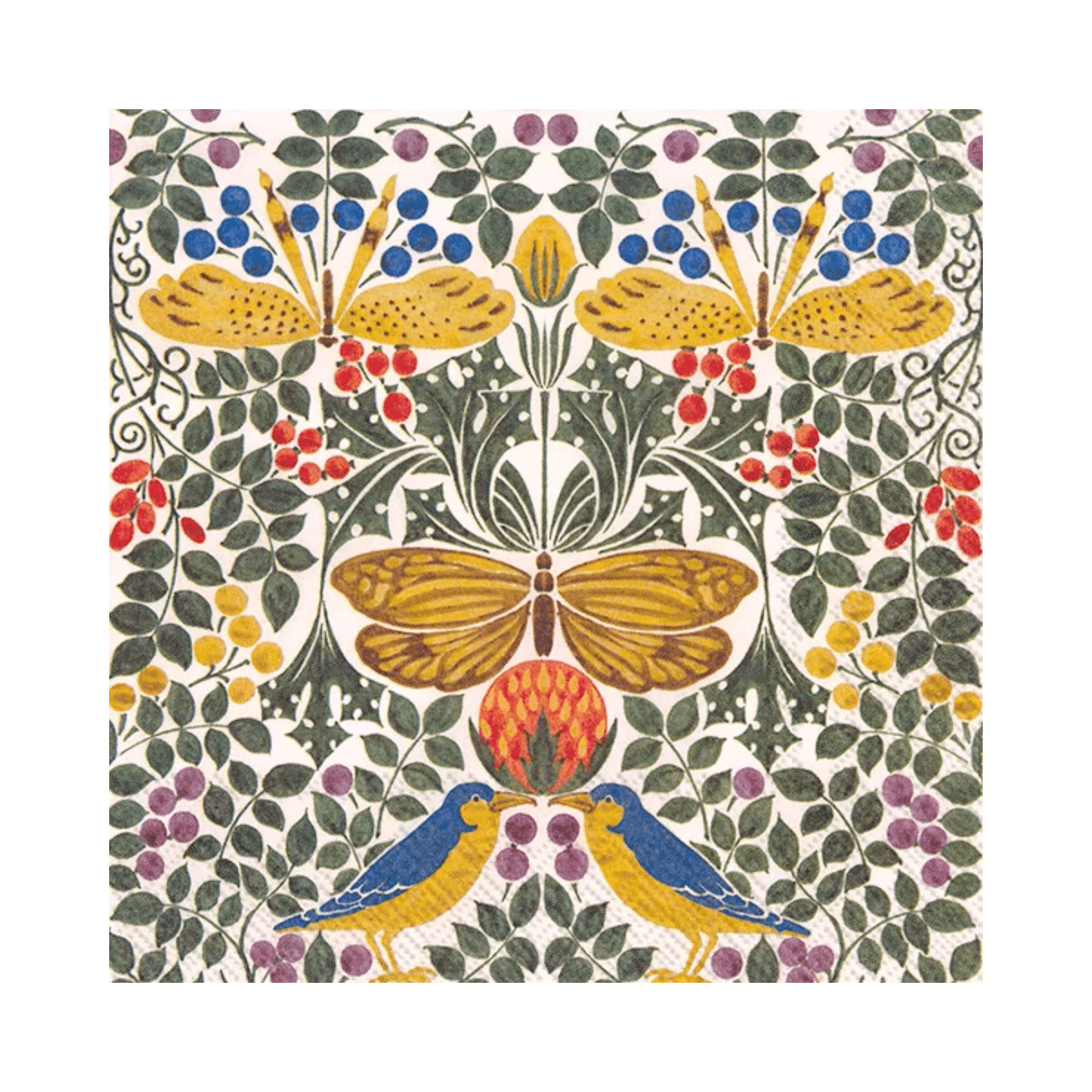 IHR Luncheon Birds and Butterflies V&A Napkins Pack of 20