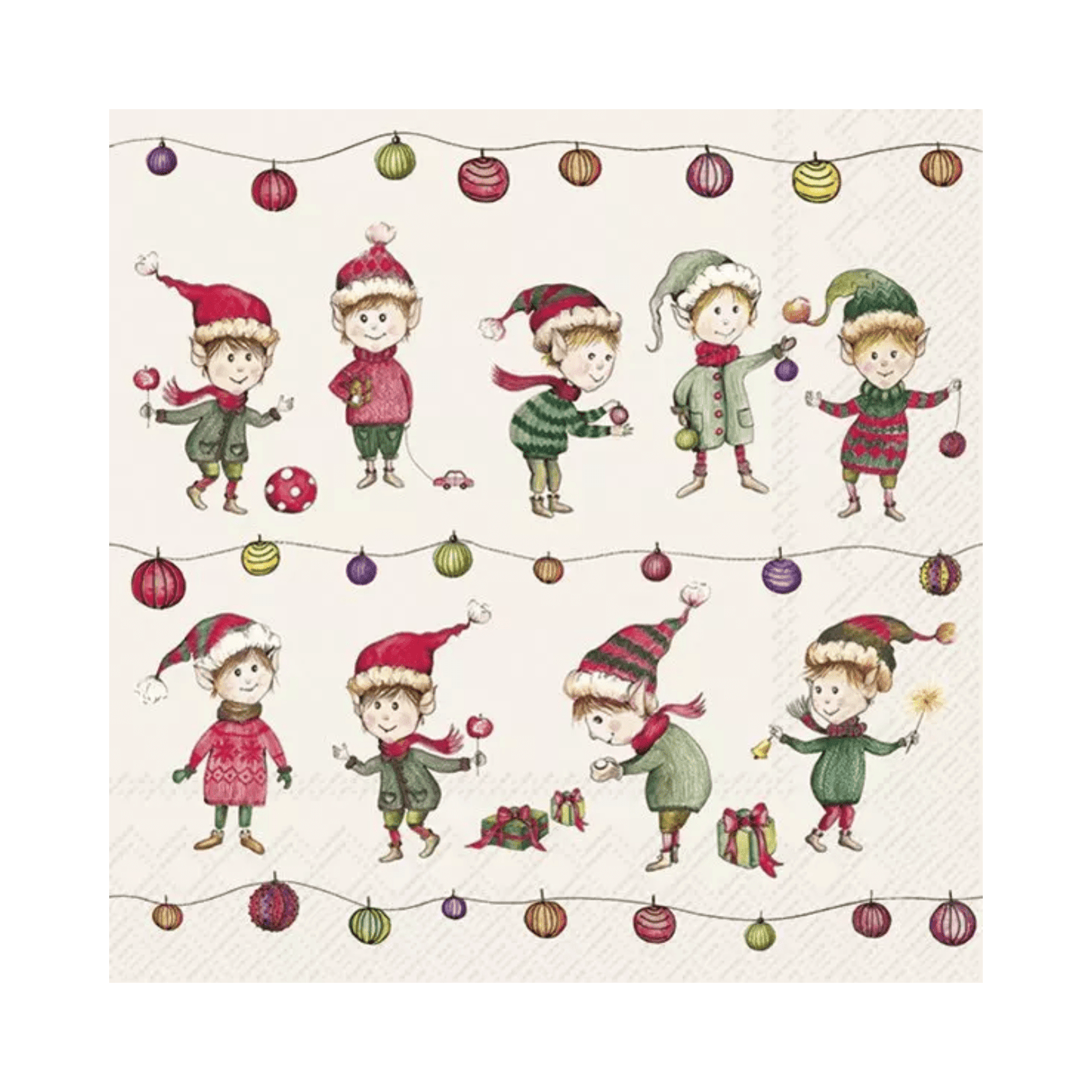IHR Luncheon Elves At Work Napkins Pack of 20