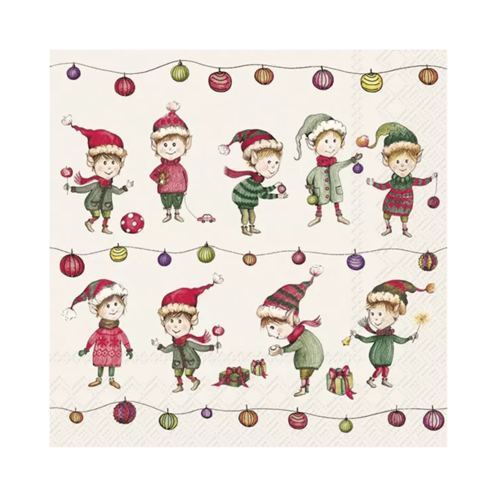IHR Luncheon Elves At Work Napkins Pack of 20