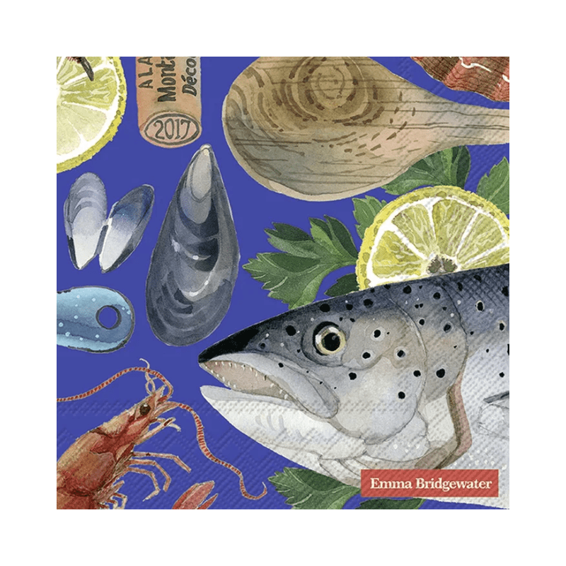 IHR Luncheon Emma Bridgewater Fish Supper Napkins Pack of 20