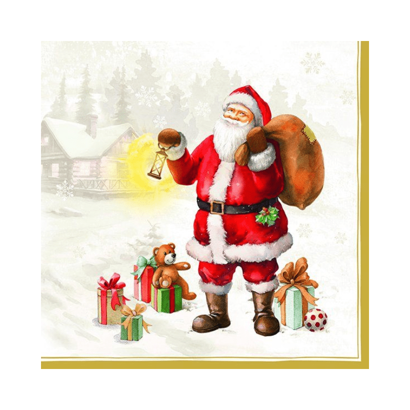 IHR Luncheon Happy Santa Napkins Pack of 20