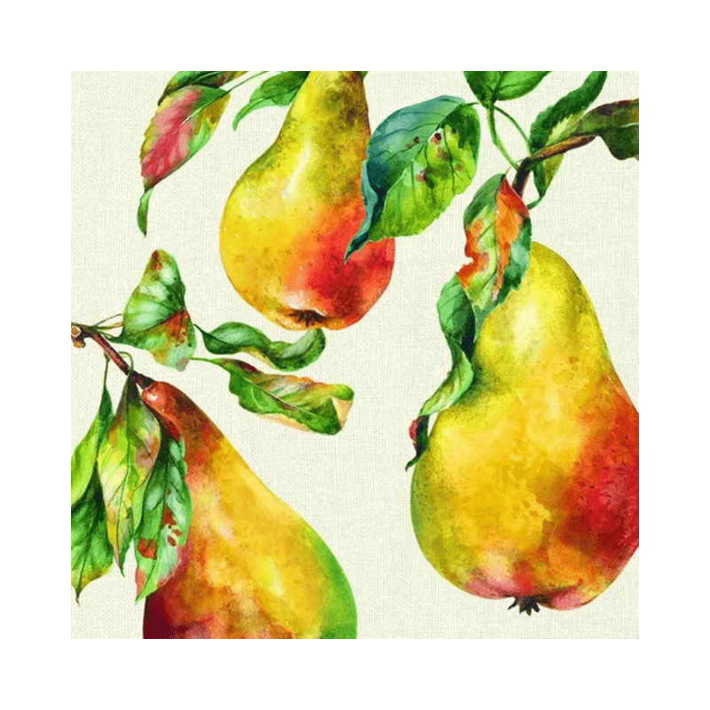 IHR Luncheon Home Grown Pears Napkins Pack of 20