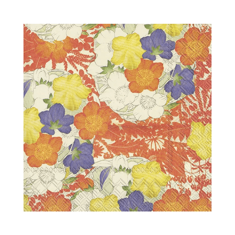 IHR Luncheon Kimono Flowers VA Napkins Pack of 20