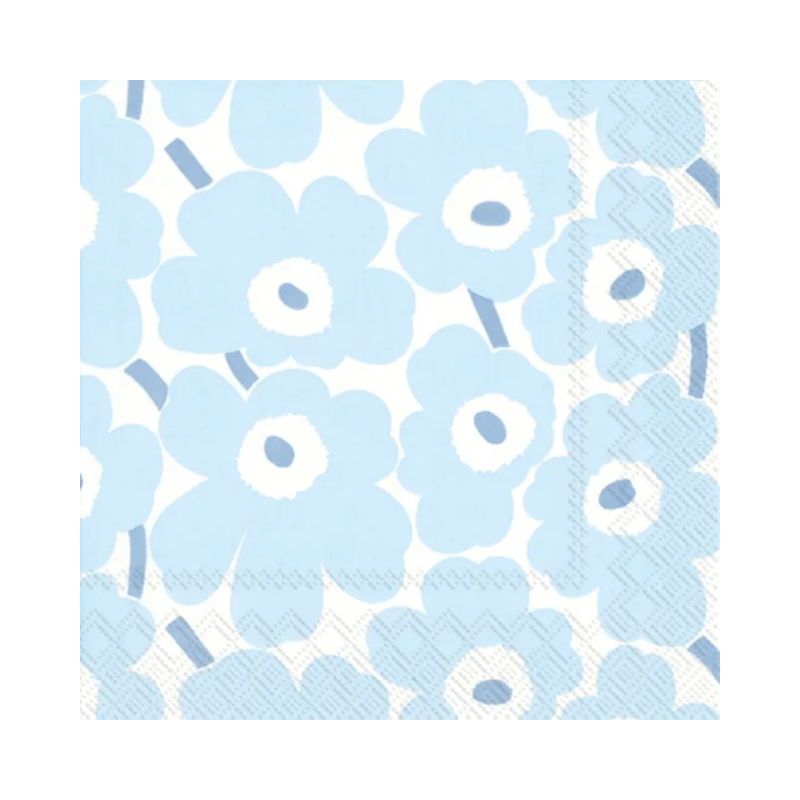 IHR Luncheon Marimekko Mini Unikko Light Blue Napkins Pack of 20