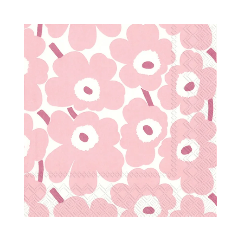 IHR Luncheon Marimekko Mini Unikko Light Rose Napkins Pack of 20