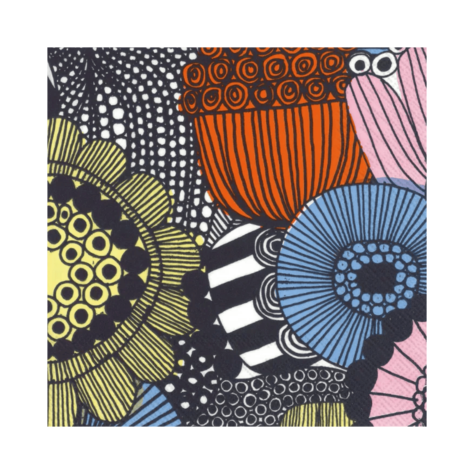 IHR Luncheon Marimekko Siirtolapuutarha Yellow Napkins Pack of 20