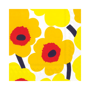 IHR Luncheon Marimekko Unikko Dark Yellow Napkins Pack of 20