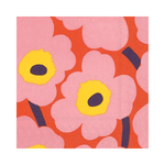 IHR Luncheon Marimekko Unikko Rose Orange Napkins Pack of 20