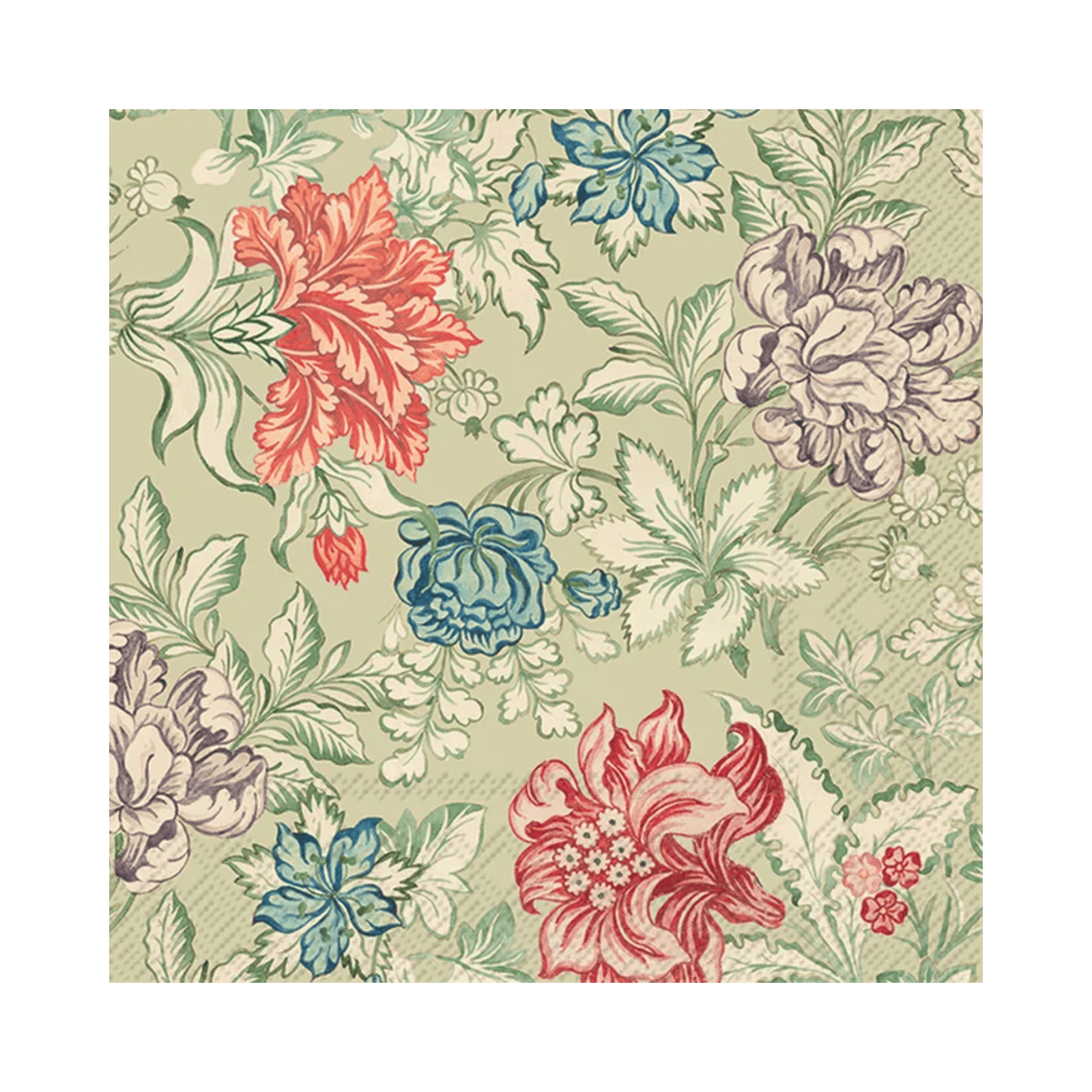 IHR Luncheon Rococo Silk Light Green V&A Napkins Pack of 20