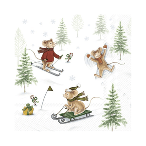 IHR Luncheon Winter Snow Fun Napkins Pack of 20