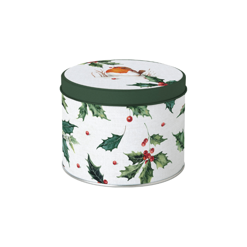 IHR Round Cookie Tin Lexi & Robin Cream 11cm