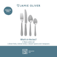 Jamie Oliver Big Love Antique Finish Classic Cutlery Set 16-Piece