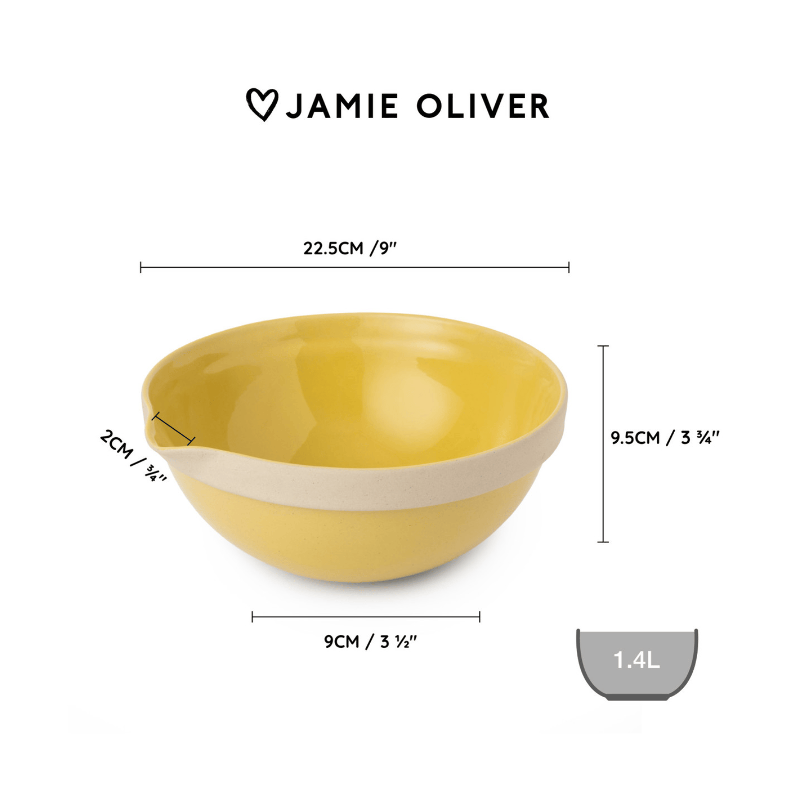 Jamie Oliver Big Love Everyday Mixing Bowl 22cm