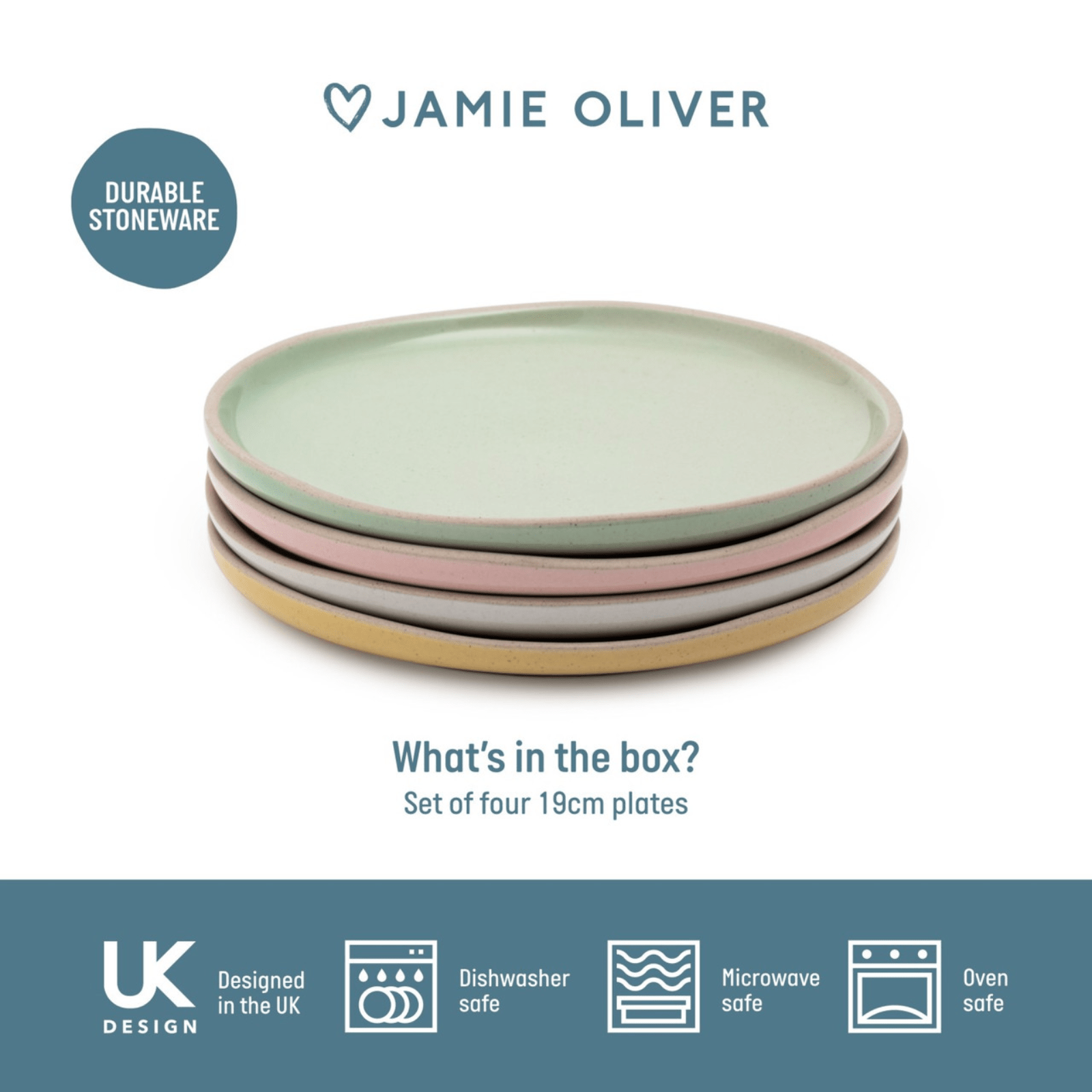 Jamie Oliver Big Love Little Plates 19cm Set of 4