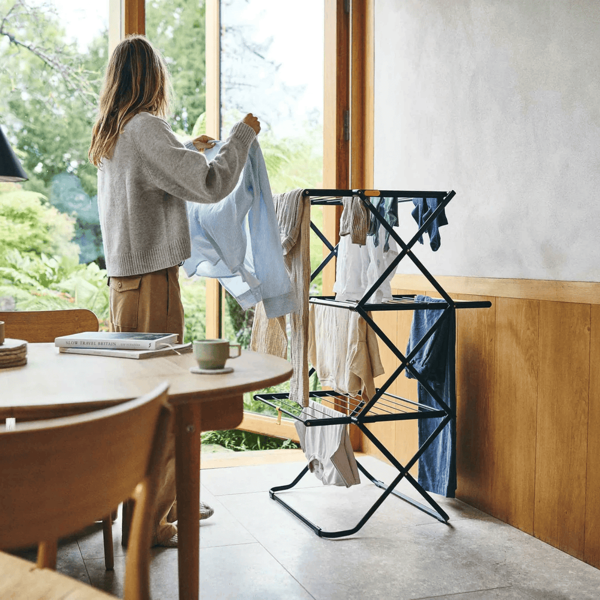 Joseph Joseph AirFrame Max Folding Airer with Long Garment Hanging Rails