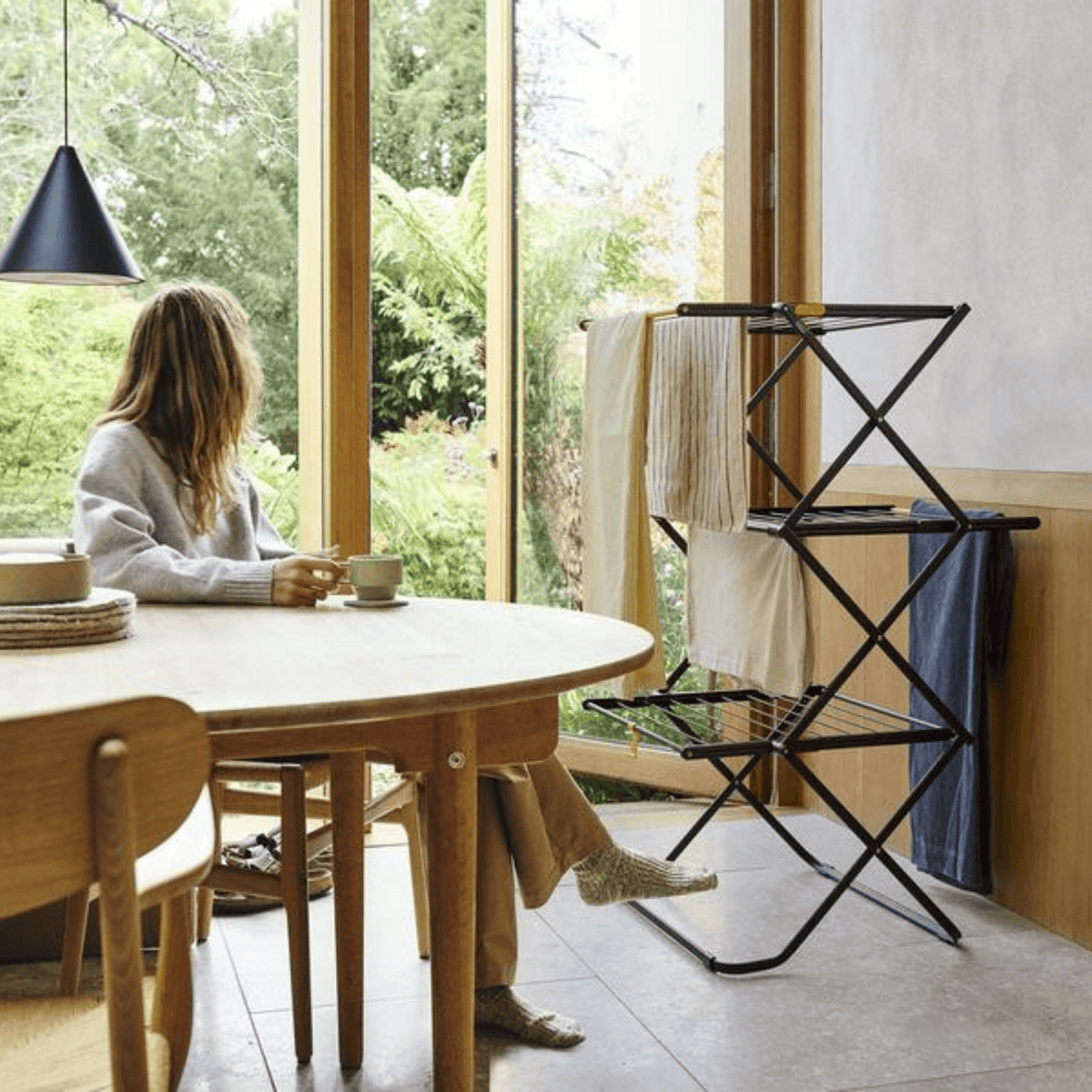 Joseph Joseph AirFrame Max Folding Airer with Long Garment Hanging Rails