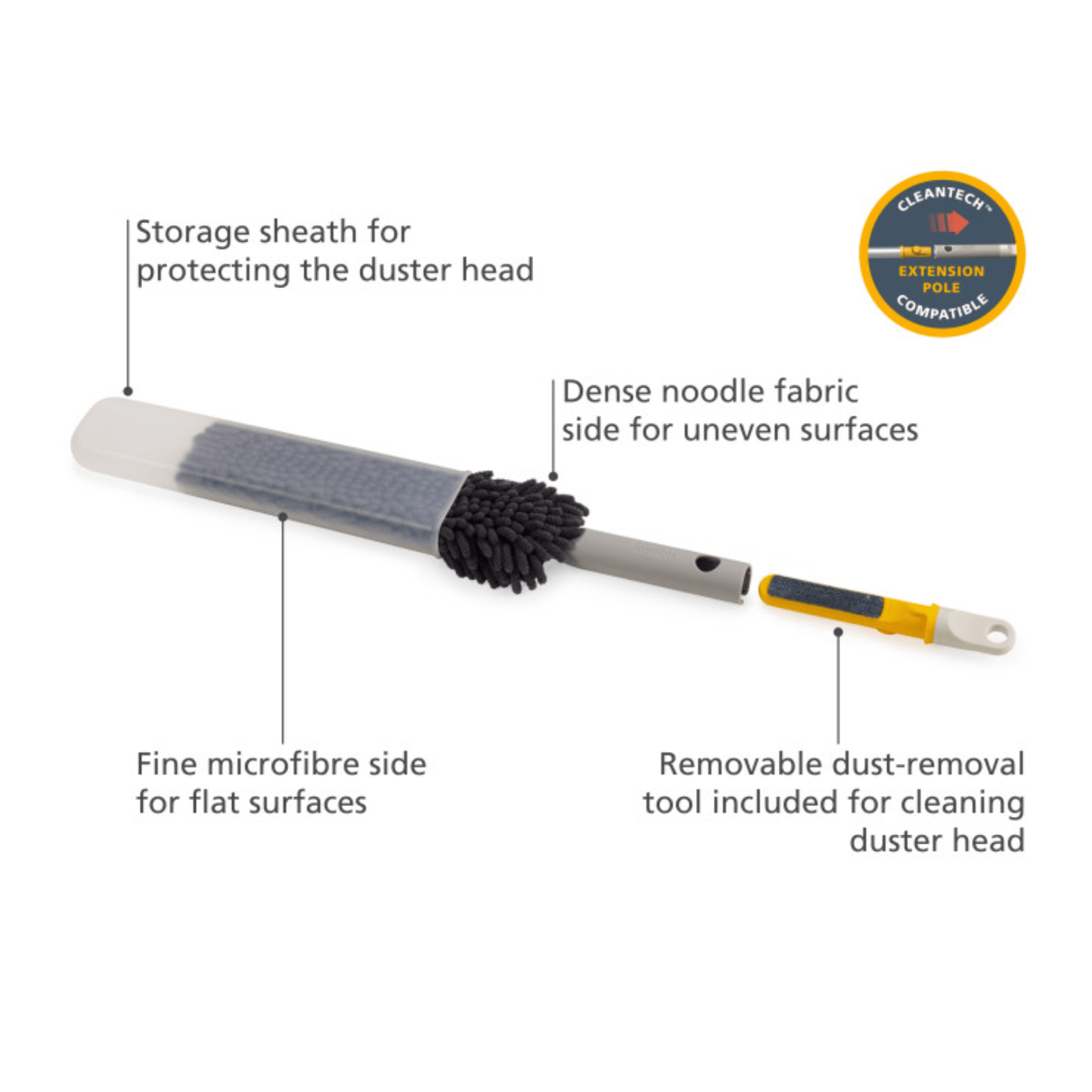 Joseph Joseph CleanTech 3-in-1 Duster with Storage Sheath