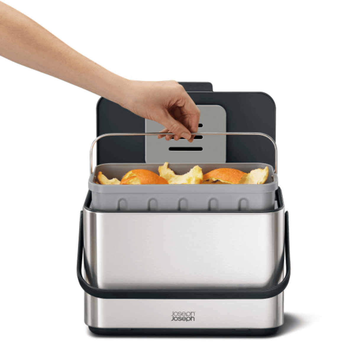 Joseph Joseph Collect Stainless-Steel Food Waste Caddy 4L