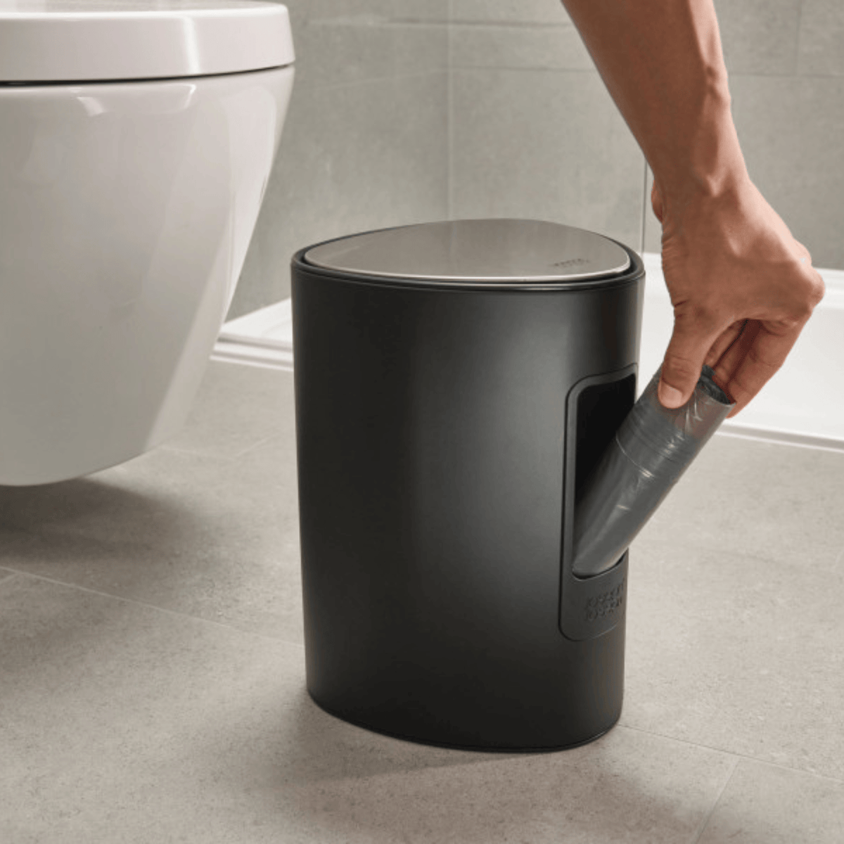Joseph Joseph EasyStore 5L Bathroom Bin Matte Black
