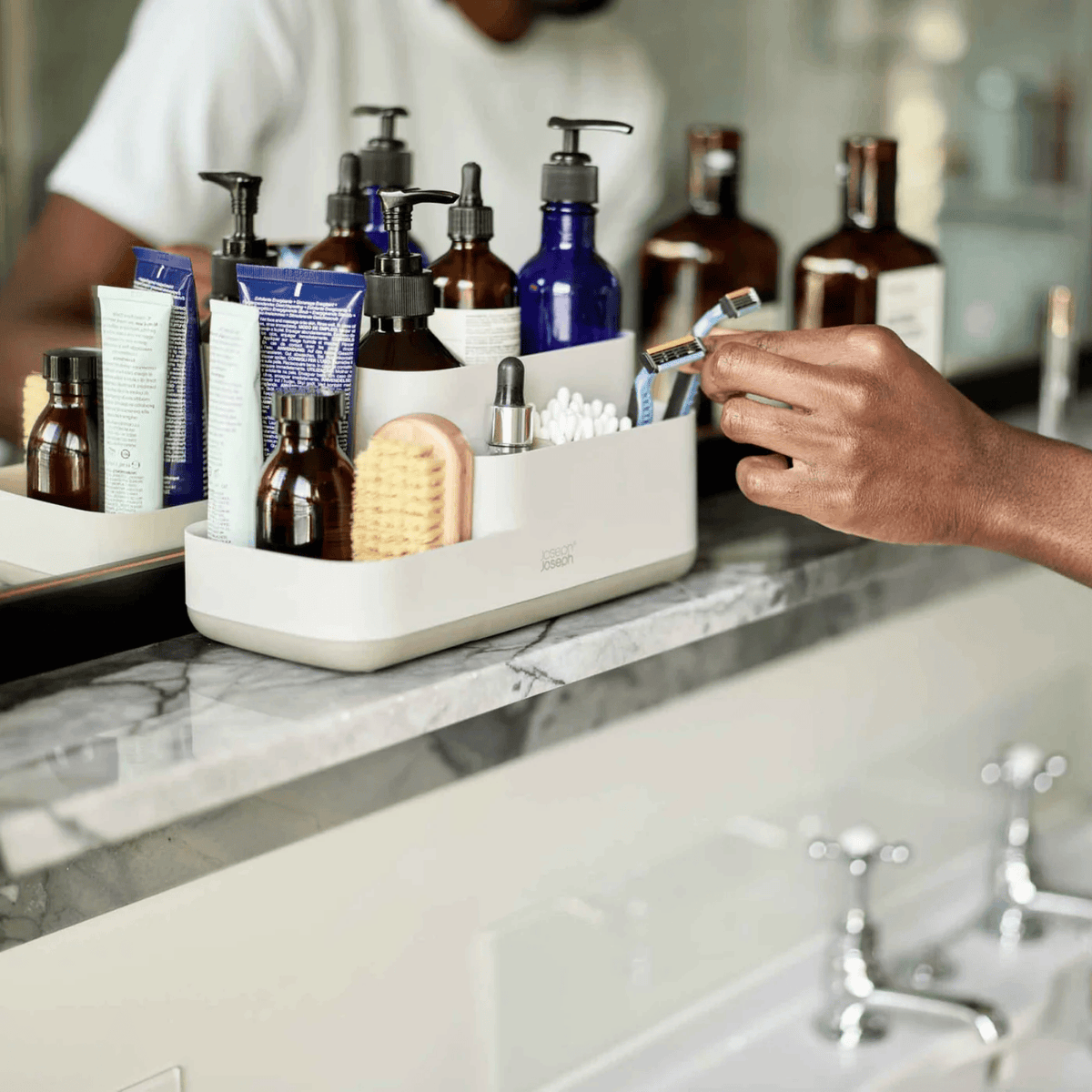 Joseph Joseph EasyStore Bathroom Caddy Ecru