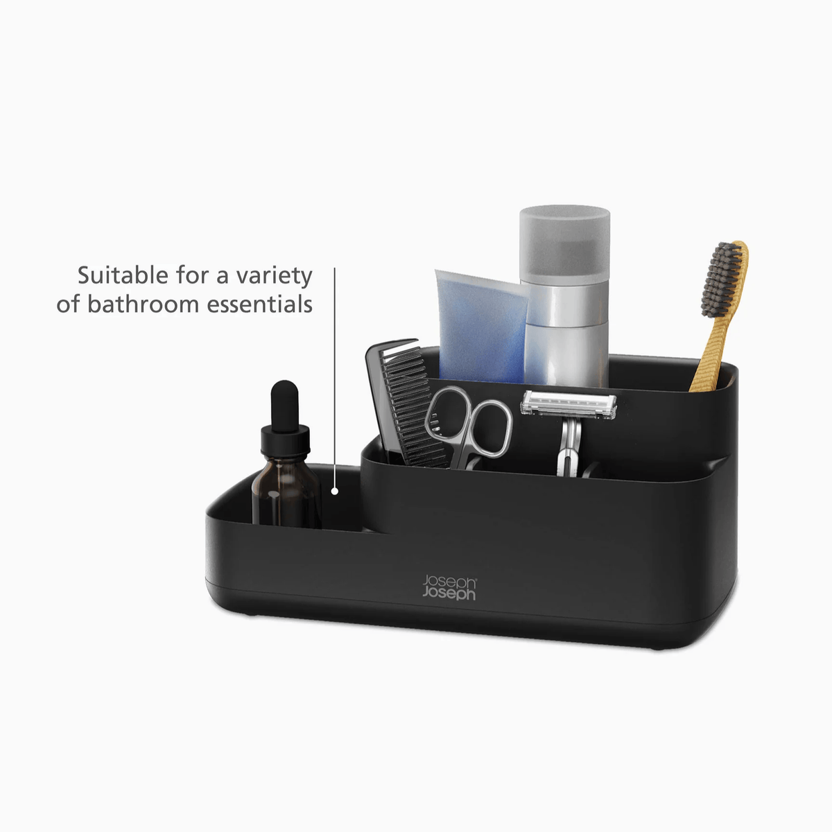Joseph Joseph EasyStore Bathroom Caddy Matt Black