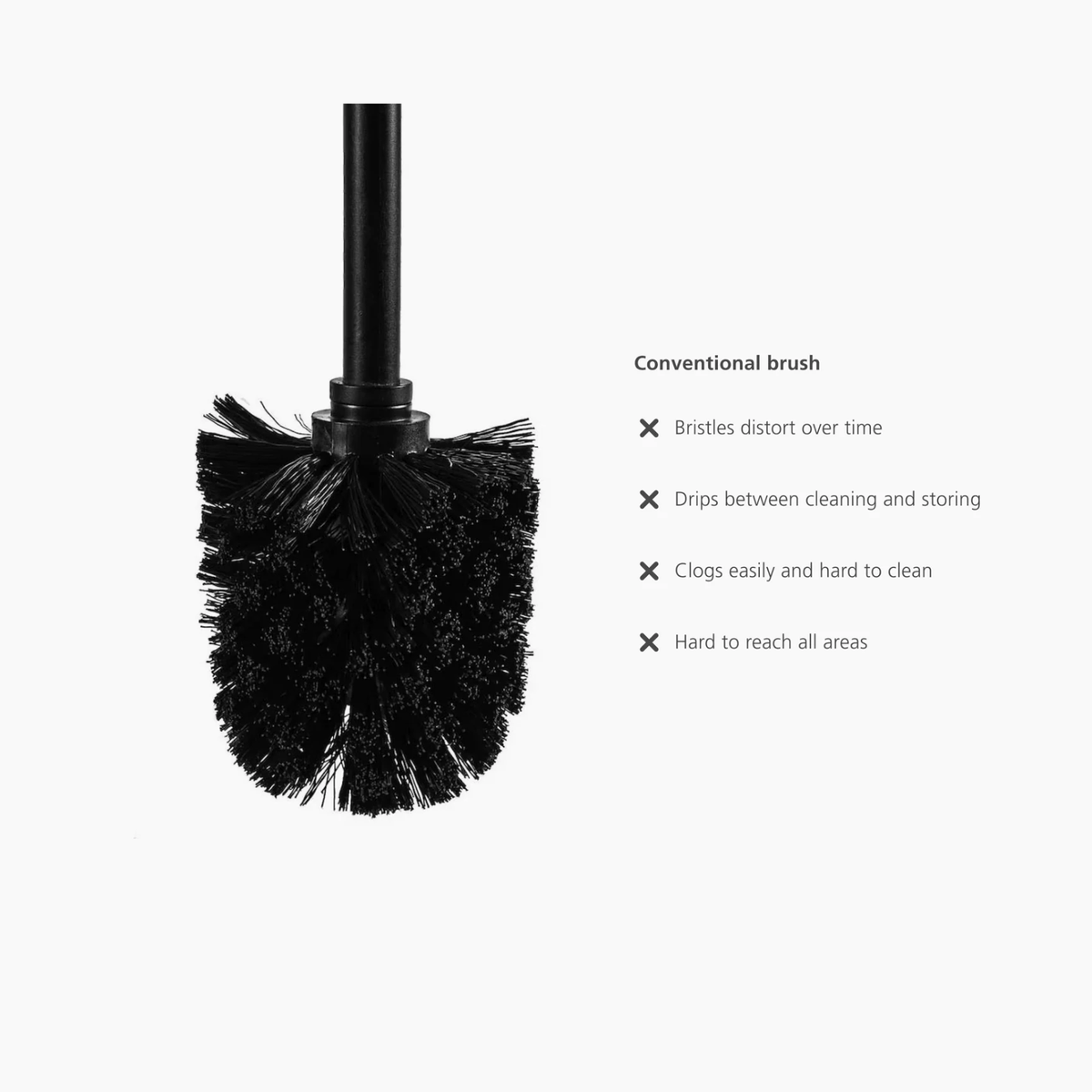 Joseph Joseph Flex 360 Lite Toilet Brush Matt Black