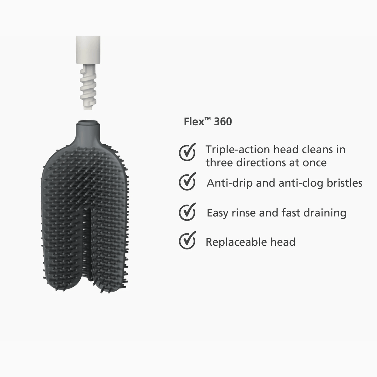 Joseph Joseph Flex 360 Toilet Brush Black