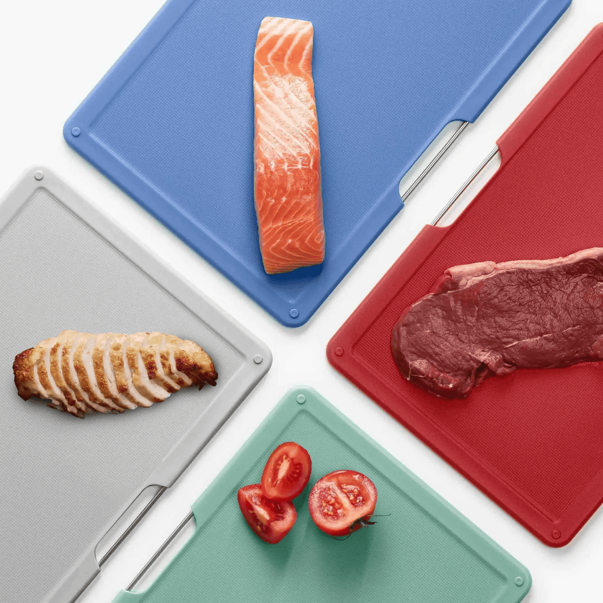 Joseph Joseph Folio Chopping Board Set 4-Piece Coast Silver