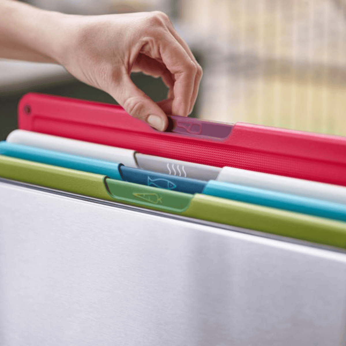 Joseph Joseph Folio Icon Steel Chopping Board Set 4-Piece