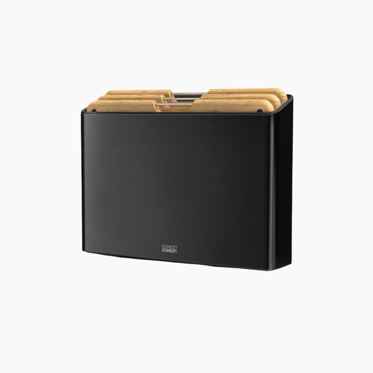 Joseph Joseph Folio Steel Bamboo Chopping Board Set 4-Piece Black