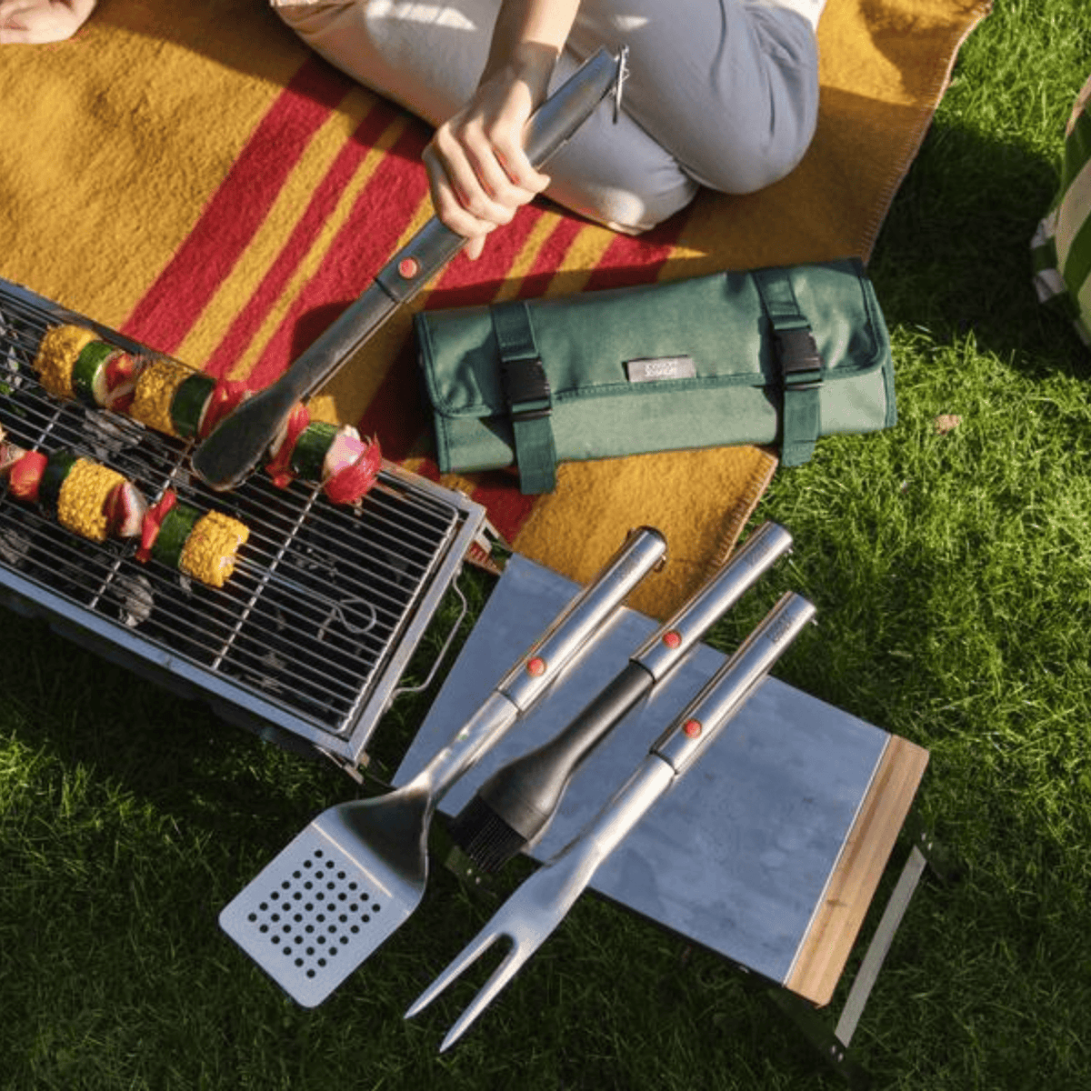 Joseph Joseph GrillOut BBQ Utensil Set with Storage Case 4-Piece