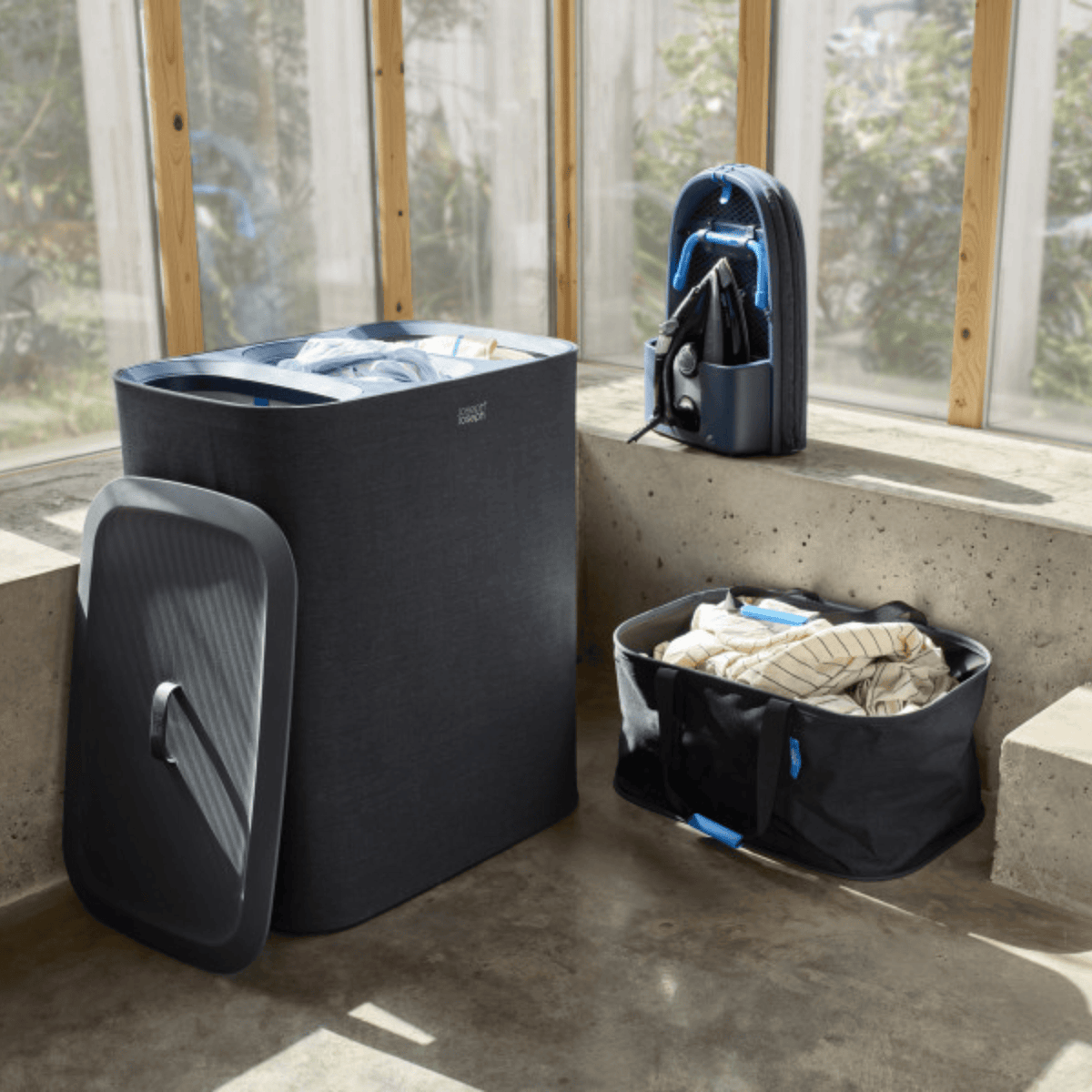 Joseph Joseph Hold-All Collapsible Laundry Basket 35L Black