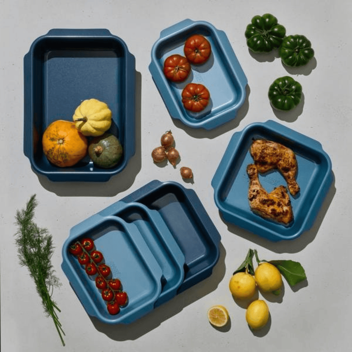 Joseph Joseph Nest Oven Non-Stick 3-Piece Roasting Tray Set Blue