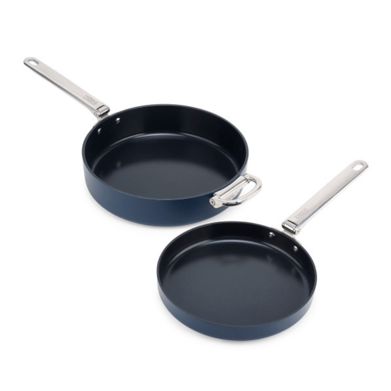 Joseph Joseph Space Folding Handle Ceramic Non-Stick Frying Pan Set 24cm + 28cm